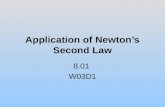 Application of Newton’s Second Law 8.01 W03D1. Today’s Reading Assignment: W03D1 Young and Freedman: (Review) 5.1-5.3.