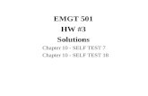 EMGT 501 HW #3 Solutions Chapter 10 - SELF TEST 7 Chapter 10 - SELF TEST 18.