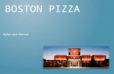 BOSTON PIZZA Dylan and Damon. “Boston Pizza is a great example of a successful Canadian franchise worth investing in” History Boston Pizza was founded.