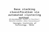 Base stacking classification via automated clustering method Eli Hershkovits 1, Xavier Le Faucheur 1, Neocles Leontis 2, Allen Tannenbaum 1 1 Georgia Institute.
