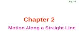 Chapter 2 Motion Along a Straight Line Pg. 14. Motion The world, and everything in it, moves. Kinematics: describes motion. Dynamics: deals with the causes.
