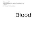 Biology 224 Human Anatomy and Physiology – II Lecture 2 Dr. Stuart S. Sumida Blood.