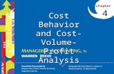 1 Click to edit Master title style 1 1 1 Cost Behavior and Cost- Volume-Profit Analysis 4.