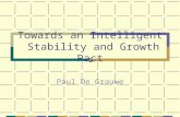 Towards an Intelligent Stability and Growth Pact Paul De Grauwe.