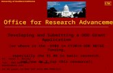 1 DC Office for Research Advancement Developing and Submitting a DOD Grant Application (or where is the ~$80B in FY2010 DOD RDT&E Funding, especially the.