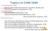 Equilibrium Topics in CHM 1046 1.Intermolecular forces (IMF) 2.Themodynamics 3.Chemical Kinetics 4.Chemical Equilibrium Combination of above: Unit 11 Intermolecular.