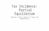 Tax Incidence: Partial Equilibrium Anderson: Equity Aspects of Taxes and Expenditures.