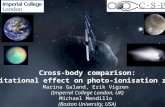 Cross-body comparison: Gravitational effect on photo-ionisation rates Marina Galand, Erik Vigren (Imperial College London, UK) Michael Mendillo (Boston.