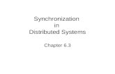 Synchronization in Distributed Systems Chapter 6.3.