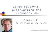 Janet Belsky’s Experiencing the Lifespan, 3e Chapter 11: Relationships and Roles Robin Lee, Middle Tennessee State University.