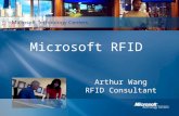 Microsoft RFID Arthur Wang RFID Consultant. Agenda Microsoft RFID Industry Focus Demo Microsoft RFID Solution