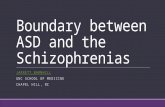 Boundary between ASD and the Schizophrenias JARRETT_BARNHILL UNC SCHOOL OF MEDICINE CHAPEL HILL, NC.