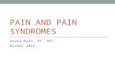 PAIN AND PAIN SYNDROMES Dayna Ryan, PT, DPT Winter 2012.