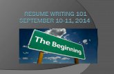 English 12 Agenda for 9/10-9/11/2014 1.) Warm- Up: What is a Resume? Word Splash, your thoughts 2.) Self- reflection  Step 1:List your academic honors.