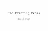The Printing Press Jared Peet. Class 3 – The Printing Press – Warm Up Who do you think was the most influential person of the past 1,000 years? Why?