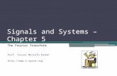 Signals and Systems – Chapter 5 The Fourier Transform Prof. Yasser Mostafa Kadah .