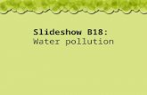 Slideshow B18: Water pollution. Causes of water pollution: rubbish being dumped into rivers and oceans sewage and waste water chemicals from industries.
