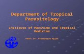 Department of Tropical Parasitology Institute of Maritime and Tropical Medicine Head: Dr. Przemysław Myjak.