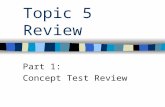 Topic 5 Review Part 1: Concept Test Review. thespian : theater :: musician : 1. instrument 2. cd 3. symphony 4. movie 10.