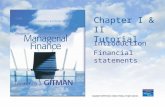Chapter I & II Tutorial Introduction Financial statements.