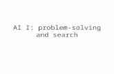 AI I: problem-solving and search. 2 Outline Problem-solving agents –A kind of goal-based agent Problem types –Single state (fully observable) –Search.