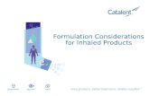 Formulation Considerations for Inhaled Products. 07/20/2012Formulation Considerations of Inhaled Products1 Inhalation Therapy Metered Dose Inhalers (MDI)