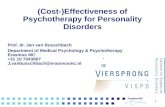 (Cost-)Effectiveness of Psychotherapy for Personality Disorders Prof. dr. Jan van Busschbach Department of Medical Psychology & Psychotherapy Erasmus MC