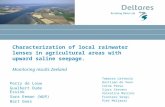 Characterization of local rainwater lenses in agricultural areas with upward saline seepage. Monitoring results Zeeland Perry de Louw Gualbert Oude Essink.