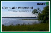 Clear Lake Watershed LARE Study Final Public Meeting Tuesday, November 9, 2010.