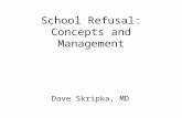 School Refusal: Concepts and Management Dave Skripka, MD.