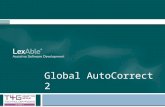 Global AutoCorrect 2. Outline Aiding the writing process Reducing workload Intelligent, discreet & easy to use.