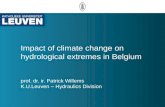 Impact of climate change on hydrological extremes in Belgium prof. dr. ir. Patrick Willems K.U.Leuven – Hydraulics Division.