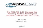 The ANSI/ANS 2.15 Standard for Modeling Routine Radiological Releases from Nuclear Facilities John Ciolek AlphaTRAC, Inc.