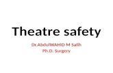 Theatre safety Dr.AbdulWAHID M Salih Ph.D. Surgery.