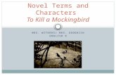MRS. WITHERS/ MRS. GOODRICH ENGLISH 9 Novel Terms and Characters To Kill a Mockingbird.