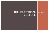 PBS News Hour THE ELECTORAL COLLEGE.  Why does the U.S. have the Electoral College system? QUESTION 1.