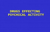 DRUGS EFFECTING PSYCHICAL ACTIVITY. PSYCHOTROPIC DRUGS Drugs with depressive type of actoin 1.Neuroleptics (antipsychotic) 2.Tranquilizers (anxiolytics)