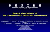 D E S I R E Dose Estimation by Simulation of the ISS Radiation Environment  Geant4 simulations of the Columbus/ISS radiation.