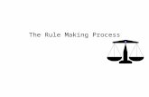 The Rule Making Process. Why Make A Rule? We heard that the XYZ Clinic has one therapist who is supervising 50 aides! We also heard that the therapist.