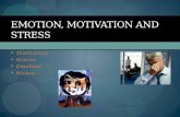 Motivation  Drives  Emotion  Stress EMOTION, MOTIVATION AND STRESS.
