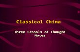 Classical China Three Schools of Thought Notes. Essential Questions How did Shi Huangdi treat people who opposed him? Under the Chinese civil service.