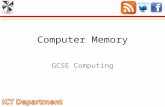 Computer Memory GCSE Computing Objectives describe the difference between RAM and ROM explain the need for ROM in a computer system describe the purpose.