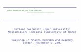Radical Innovation and Stock Price Volatility: patent citation dynamics and idiosyncratic risk in pharma-biotech Mariana Mazzucato (Open University) Massimiliano.