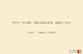 PSYC 6130C UNIVARIATE ANALYSIS Prof. James Elder.