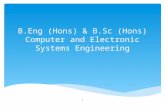 B.Eng (Hons) & B.Sc (Hons) Computer and Electronic Systems Engineering 1.