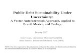 Public Debt Sustainability Under Uncertainty: A Vector Autoregression Approach, applied to Brazil, Mexico, and Turkey. January 2007 Evan Tanner, International.