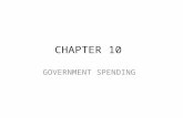 CHAPTER 10 GOVERNMENT SPENDING. Key Terms per capita public sector private sector transfer payment grant-in-aid distribution of income federal budget.