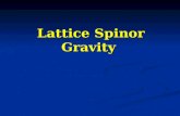 Lattice Spinor Gravity Lattice Spinor Gravity. Quantum gravity Quantum field theory Quantum field theory Functional integral formulation Functional integral