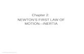 © 2010 Pearson Education, Inc. Chapter 2: NEWTON’S FIRST LAW OF MOTION — INERTIA.