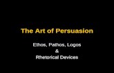 The Art of Persuasion Ethos, Pathos, Logos & Rhetorical Devices.